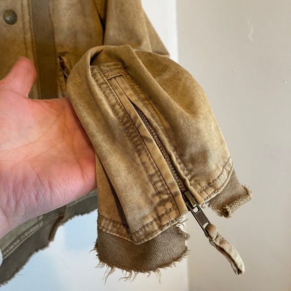 Free People Collapsing Twill Raw Edge Jacket - Picture 5 of 8